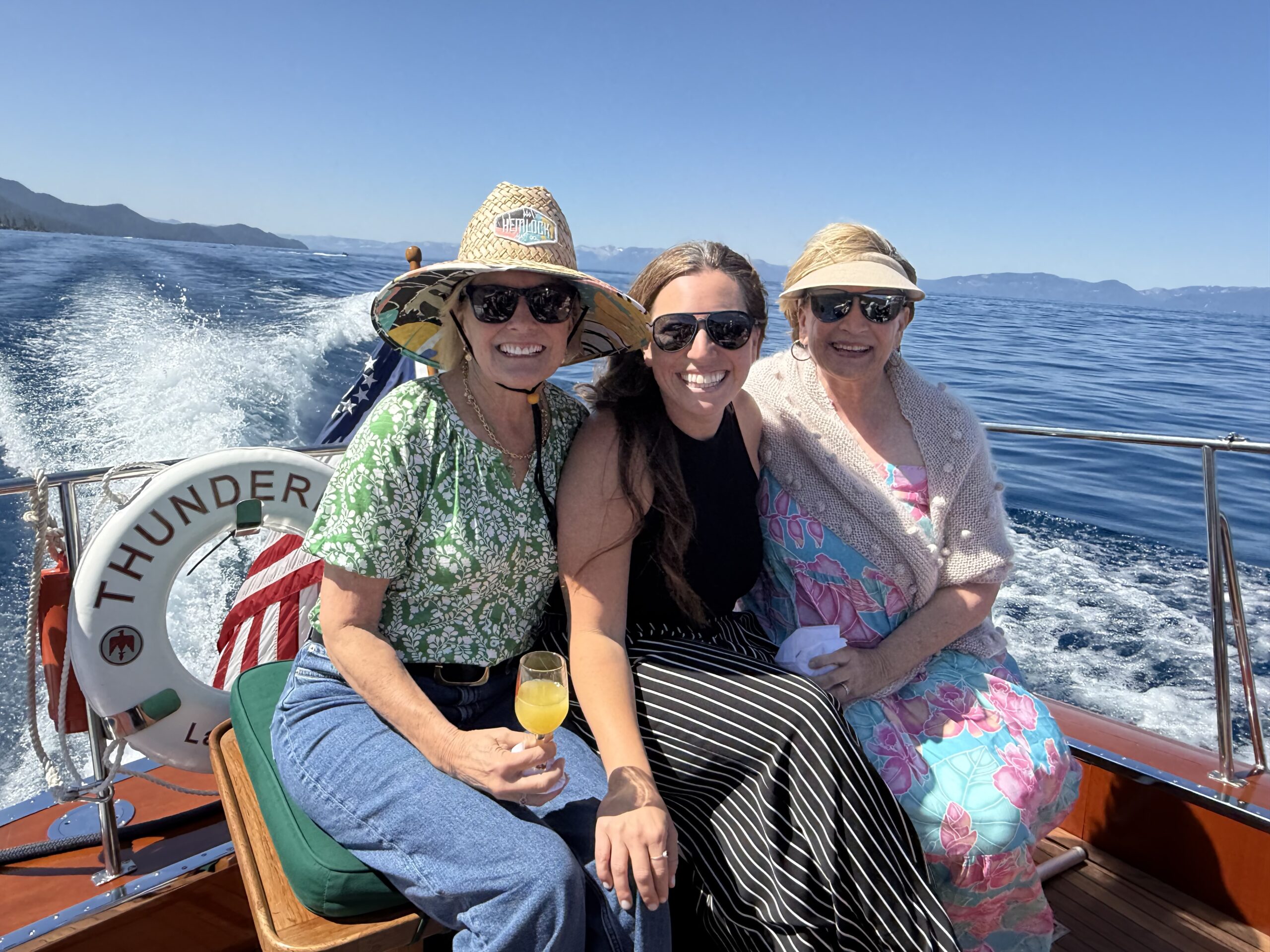 Amie Quirarte aboard the Thunderbird for client appreciation day in Lake Tahoe.